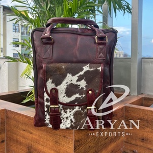 Sac à dos de luxe classique en cuir de buffle fait à la main pour unisexe, sac à dos de voyage en cuir de vachette, randonnée, nouveauté 2024 - Product Image 1