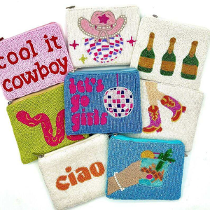 Porte-monnaie en perles colorées fait à la main pour enfants, portefeuille en tissu personnalisé, fermeture éclair, poche à monnaie, vente en gros de pochettes en perles pour adolescents - Product Image 2