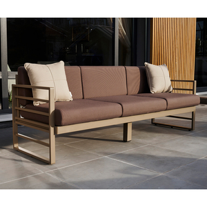 Muebles de exterior tejidos de diseño moderno, juegos de muebles de jardín de patio de madera maciza para todo tipo de clima - Product Image 5