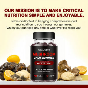 귀 맞춤형 유기농 버섯 구미 성인용 Nootropic 두뇌 보충 및 메모리 부스터 2 일 2 년 유통 기한 - Product Image 3