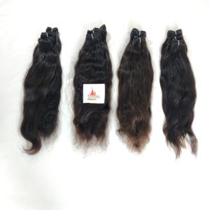 Pelo humano de color natural al por mayor que teje la trama de procesamiento químico indio estilos ondulados de cuerpo liso a granel Grado de pelo Remy - Product Image 4