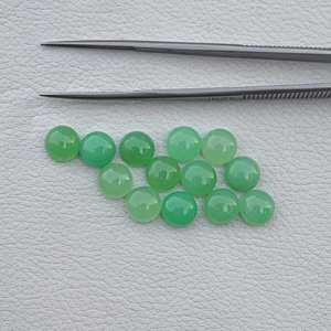 พลอยคริสตัลขัดเงารูปลูกแพร์ประดับอัญมณีสีเขียวธรรมชาติขนาด8มม. สำหรับทำเครื่องประดับ - Product Image 4