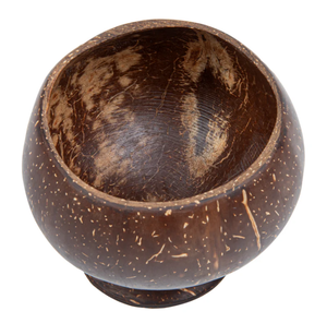 Verre à cocktail en coque de noix de coco tropicale, fait à la main, prêt à expédier, naturel, biologique, poli, vaisselle en noix de coco avec base - Product Image 3