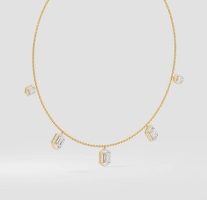 Collier Tennis Solitaire en Diamant de Laboratoire Couleur D VS1 en Or Jaune 18 carats avec Certificat IGI - Product Image 4