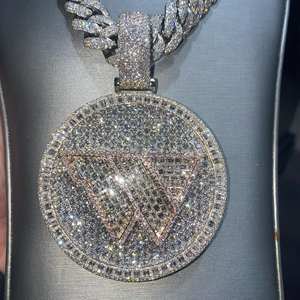 Chaîne personnalisée pour hommes brillante VVS Moissanite Pass diamant testeur 3D boule pendentif glacé plaqué breloque haute qualité Buss bijoux - Product Image 4