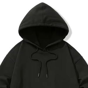 Sudadera con capucha de lana de algodón 100% de alta calidad para mujer, ropa de invierno con logotipo personalizado, patrón sólido, sudadera teñida lisa - Product Image 3