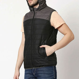 Última moda estilo Etiqueta Privada hombres sin mangas chaqueta acolchada chaleco invierno deportes al aire libre impermeable calentado logotipo personalizado OEM - Product Image 3