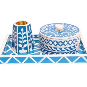 Nouveau design diffuseur d'aromathérapie arabe plateau de brûleur d'encens en nacre dans une boîte de chocolat artisanat HF pour le Ramadan Eid prix bas - Product Image 2
