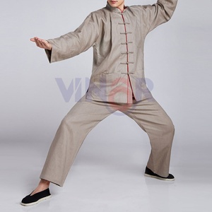 ชุดกังฟูสำหรับผู้ชายแบบระบายอากาศได้ดีชุดกังฟู100% สินค้าแท้พร้อมบรรจุภัณฑ์แบบกำหนดเอง - Product Image 2