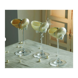 Vasos de concha hechos a mano de vidrio de Vietnam Ideal para decoración de mesa de comedor y regalos - Product Image 5