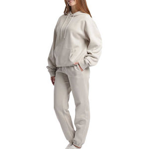 OEM Ensemble de pantalons de survêtement à capuche décontractés pour femmes 100% Survêtement en molleton de coton Jogger pour l'hiver 2 pièces - Product Image 3