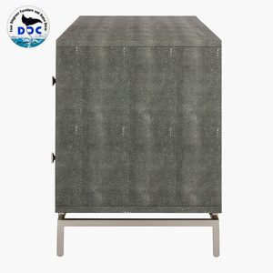 Luxe Avec 4 Tiroirs Armoire Nightsands Faux Shagreen Salon Chambre Nightsands Vitrine Décoration Meubles - Product Image 2