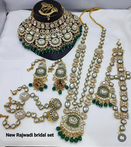 Conjunto nupcial de calidad superior Último conjunto nupcial indio tradicional Rajwadi para mujeres Perfecto para mujeres, ocasiones especiales - Product Image 5