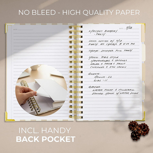 Carnet à spirales épais avec étiquettes - Carnet de style universitaire à couverture rigide de qualité supérieure pour <span class=keywords><strong>les</strong></span> <span class=keywords><strong>notes</strong></span>, parfait pour le travail, l'école, <span class=keywords><strong>les</strong></span> carnets à spirales - Product Image 5