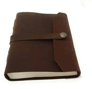 Journal en cuir de qualité standard Couverture de livre faite à la main en cuir Journal personnalisé carnet de croquis fournitures de bureau couverture en cuir