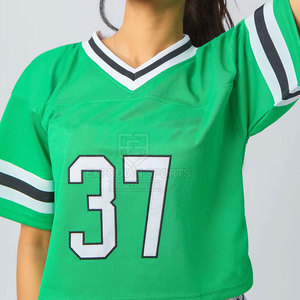 Best High Quality Custom American Football Crop <b>Top</b> Short Sleeve Breathable Sports Training Wear for <b>Women</b> - Product Image 5