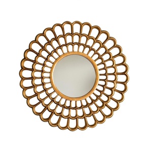 Décor à la maison miroir mural réflecteur nouveau Design Vintage taille moyenne noir poudre enduit Designer mur miroir cadre - Product Image 3