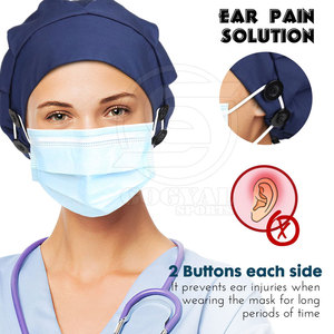 Gorro Médico para Adultos, Personalizado, para Uso Hospitalario, Sostenible, 100% Algodón, Transpirable, Cómodo, Unisex, Venta al Por Mayor, MOQ Bajo - Product Image 3