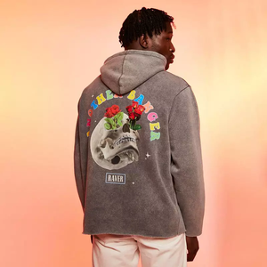 เสื้อฮู้ดและเสื้อสเวตเตอร์คอตตอน3D พัฟสำหรับผู้ชายเสื้อผ้าโลโก้แบบออกแบบได้ตามต้องการสำหรับฤดูหนาว - Product Image 2