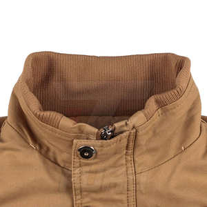 Chaqueta cálida de invierno de lujo para hombre, ropa de calle cómoda de talla grande de lona impermeable con logotipo personalizado y cuello levantado - Product Image 2