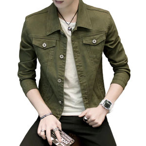 2025 Mens Denim <b>Jacket</b> Slim Fit Fashion <b>Jeans</b> <b>Jackets</b> Pocket <b>Jacket</b> Coat Men Male Spring Autumn Classic Black <b>White</b> Coat - Product Image 1