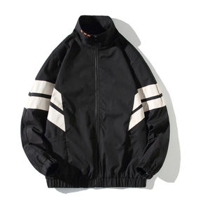 แจ็กเก็ตโค้ชของผู้ชายเสื้อโค้ทสีล้วนสำหรับฤดูใบไม้ผลิ2023ออกแบบโลโก้ได้ตามต้องการ - Product Image 2