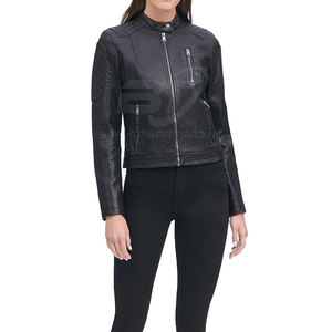แจ็กเก็ตหนังผู้หญิง rexine ดีไซน์ใหม่2025แจ็กเก็ตหนังแฟชั่นกันน้ำสำหรับฤดูหนาว - Product Image 4