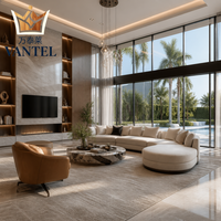 Ensemble de meubles de salon haut de gamme Vantel, canapé moderne sur mesure, table basse pour projet résidentiel de luxe