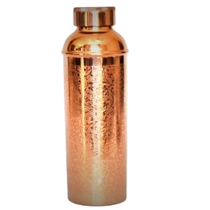 Pure <b>Copper</b> Hammered Metal Water <b>Bottle</b> Standard <b>Drinking</b> Water <b>Bottles</b> Best by Quality Best for Health Copperware <b>Bottle</b> - Product Image 6