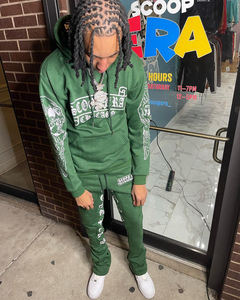 OEM Conceptions Personnalisées de Haute Qualité pour Hommes Pullover Décontracté Streetwear Hip Hop Survêtement de Survêtement de Jogging Deux Pièces pour Hommes - Product Image 3