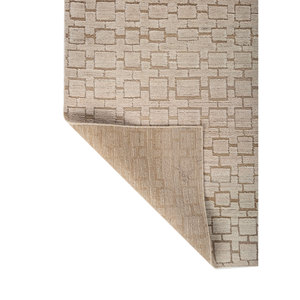 Alfombra de Lana Anudada a Mano Aprezo Gold AKWJ-1035 con Patrón Geométrico para Decoración de Sala de Estar, Entrada, Pasillo, Rectangular de 9x12 - Product Image 5