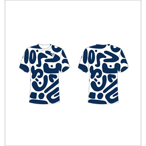 T-shirt à manches courtes pour homme, col rond, motif à pois bleu et orange, jersey décontracté en polyester, Trackstar OEM Private Label TSI-G05-P0694 - Product Image 5