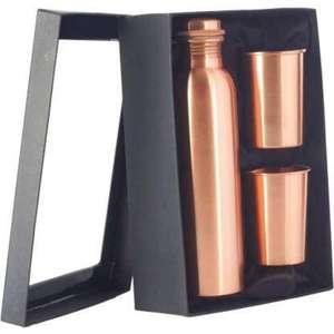 Indian Exporter Ayurveda Inspired Copper <b>Water</b> <b>Bottle</b> with Handmade Detailing for Yoga <b>Gym</b> Home and Offices Use for Sale - Product Image 1