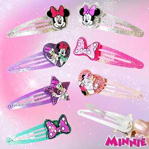 MUESTRA PARA VENTA AL POR MENOR H.E.R. Accesorios con licencia de Minnie, pinzas para el pelo para niñas, paquete de 8 pinzas multicolor, edades 3+ - Product Image 1