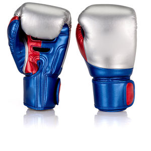 Gants professionnels de kickboxing et de boxe en cuir brillant Meilleurs gants d'entraînement pour MMA Motif imprimé personnalisé - Product Image 1