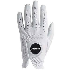Gants de golf 100% authentiques en cuir de mouton respirant et doux avec logo personnalisé antidérapant pour hommes - Product Image 5