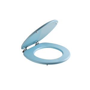 Pour couvercle de siège de toilette universel bleu en MDF certifié FSC - Product Image 2