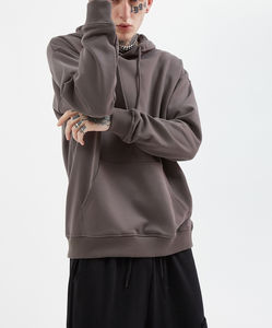 Ropa de calle de alta calidad Sudaderas con capucha unisex de algodón de lana en blanco sin cordón Grueso Peso pesado de gran tamaño para Sudadera con capucha de los hombres - Product Image 4