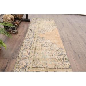 Turkish 1.8x5.6 ft <b>Rug</b>, Vintage <b>Runner</b> <b>Rug</b>, Brown Solid <b>Rug</b> - Product Image 5