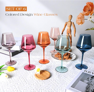 Coupe à vin vintage, mariage, couleur personnalisée, luxe, fête à domicile, boisson, grande coupe à vin de Bourgogne, verre coloré, <span class=keywords><strong>gobelet</strong></span> - Product Image 1