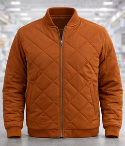 แจ็คเก็ตบอมเบอร์แบบควิลท์สั่งทำพิเศษสำหรับผู้ชาย บุหนา อุ่น น้ำหนักเบา มีซิป สำหรับฤดูหนาวและฤดูใบไม้ร่วง ขายส่งจากโรงงานโดยตรง - Product Image 3