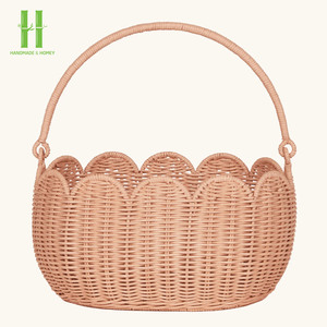 Cesta de Mimbre de Alta Calidad, Cesta de Transporte de Ratán, Ecológica, para Pascua, Juguetes para Niños, Fabricación Artesanal OEM - Product Image 5