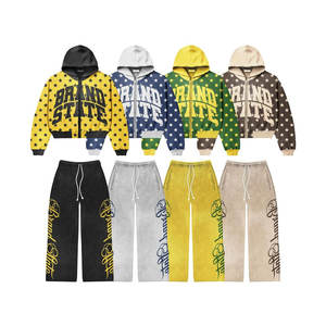 Chándal de calle cómodo de alta calidad para hombre, ropa pesada, chándal estampado 400GSM para hombre y mujer - Product Image 1