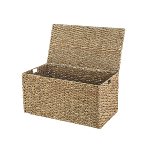 Tronc de stockage en jonc de mer naturel tissé à la main Style de ferme organisateur de stockage de vêtements boîte pas cher prix de gros du Vietnam - Product Image 2