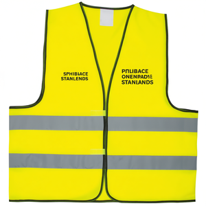 Gilet di Sicurezza Personalizzato BEATRIZ con Adesivi Riflettenti Promozionali e Luci - Product Image 3