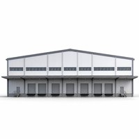 Centre de distribution au détail, entrepôt préfabriqué en structure métallique, bâtiment métallique, logistique