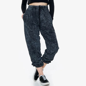 OEM Winter <b>Women</b> <b>Sweatpants</b> Polyester/Cotton Material Breathable Lace Custom Made Logo Printing Straight Pant Elastic - Product Image 3