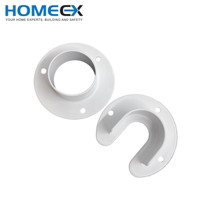 Oval Rod Closet Tube Closet Rod <b>Flange</b> Set - Product Image 4