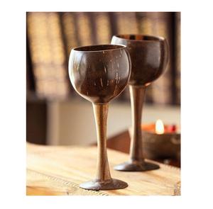 Copa de Vino de Coco Premium, Acabado Liso, Concha Natural, Duradera y Ligera, para Uso Diario - Product Image 1