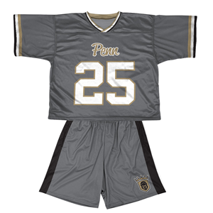 Uniformes de lacrosse réversibles tendance de haute qualité, respirants, en jersey 100% polyester, ensembles de shorts, personnalisation, numéro imprimé - Product Image 3